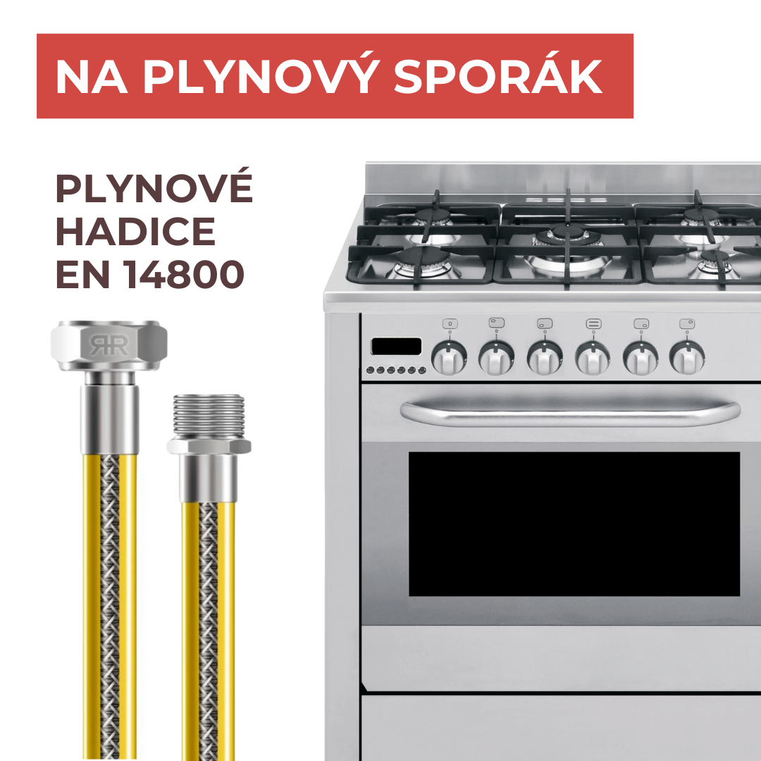 Plynové hadice s otočnou koncovkou EN 14800